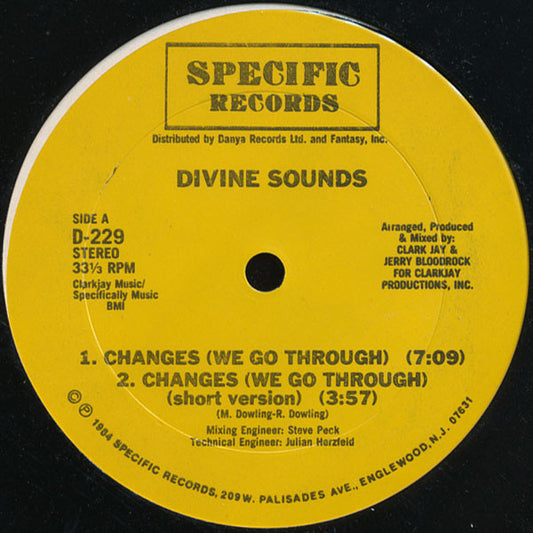 Divine Sounds : Changes / Do Or Die Bed Sty (12")