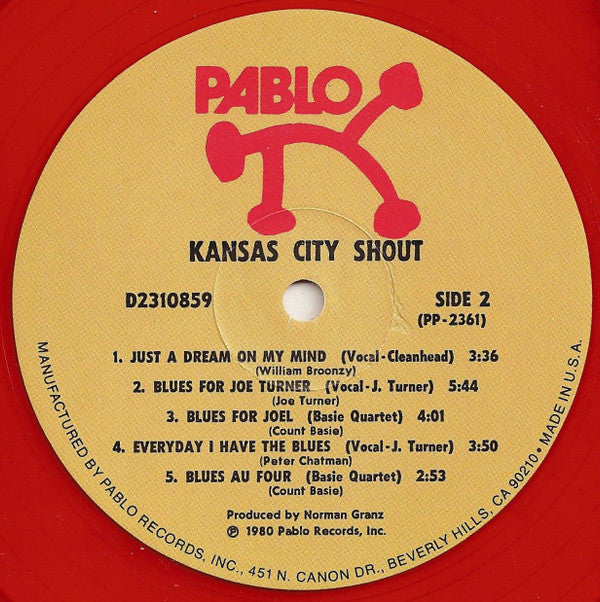 Count Basie, Big Joe Turner, Eddie "CleanHead" Vinson : Kansas City Shout (LP, Album, Red)