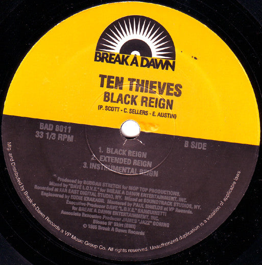 Ten Thieves : Straight From The Slums (12")