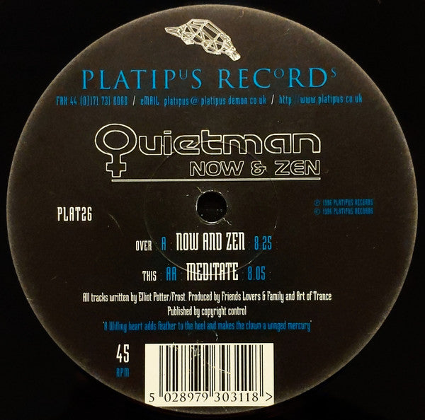 Quietman : Now & Zen (12", Ful)