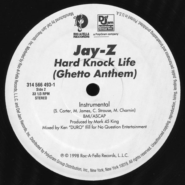 Jay-Z : Hard Knock Life (Ghetto Anthem) (12", Single)