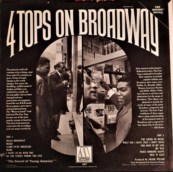 Four Tops : Four Tops On Broadway (LP, Album)