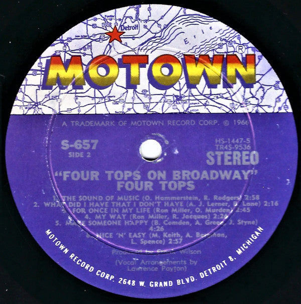 Four Tops : Four Tops On Broadway (LP, Album)