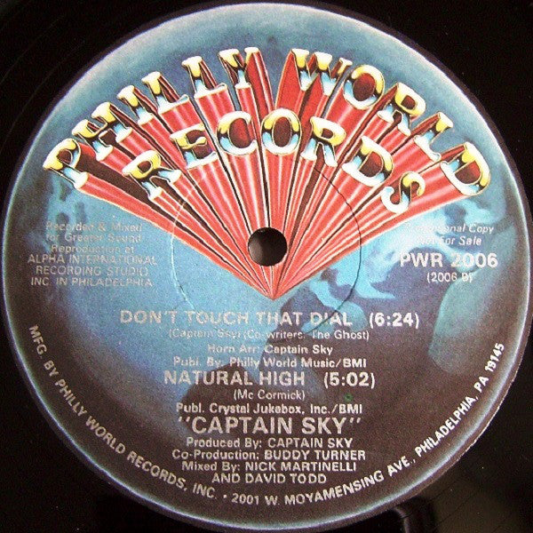 Captain Sky : Them Changes / Don't Touch That Dial / Natural High (12", Promo)