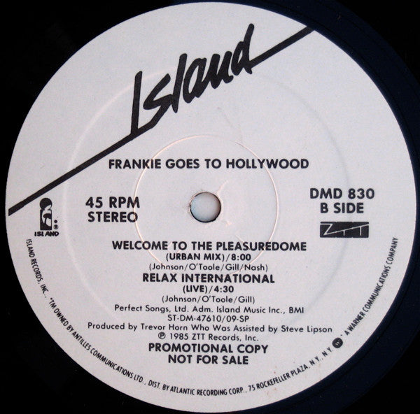 Frankie Goes To Hollywood : Welcome To The Pleasuredome (12", Promo, SRC)