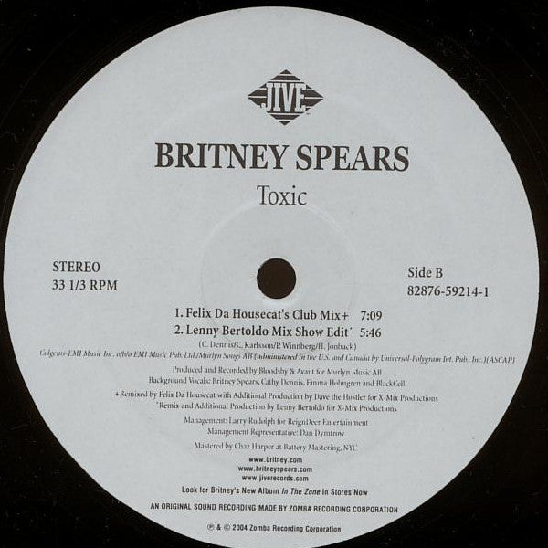 Britney Spears : Toxic (12")