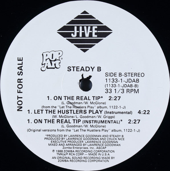 Steady B : Let The Hustlers Play (12", Promo)