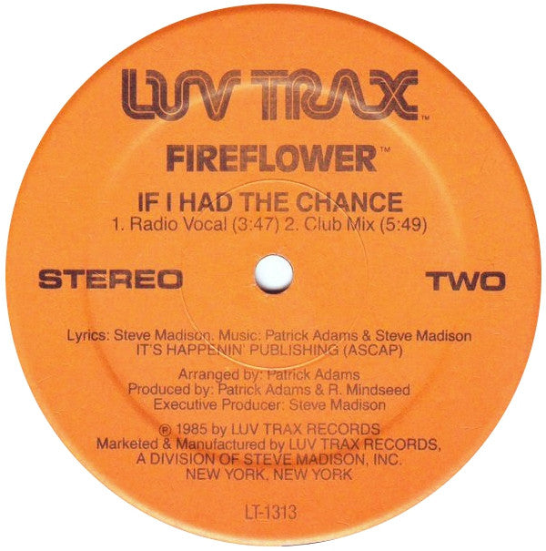 Fireflower (2) : Don't Let It Slip / If I Had The Chance (12", Single)