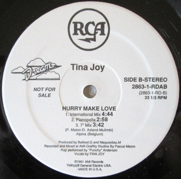 Tina Joy : Hurry Make Love (12", Promo)