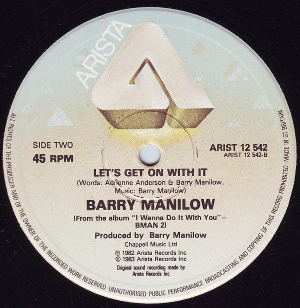Barry Manilow : You're Lookin' Hot Tonight (12")