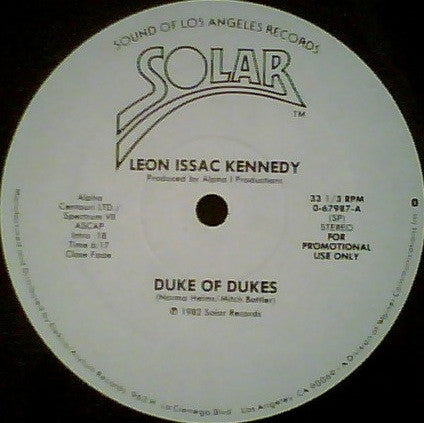 Leon Issac Kennedy* : Duke Of Dukes (12", Promo)