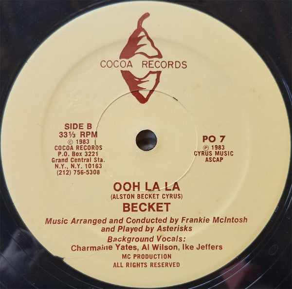 Alston "Beckett" Cyrus : Calypso Noel / Ooh La La (12")