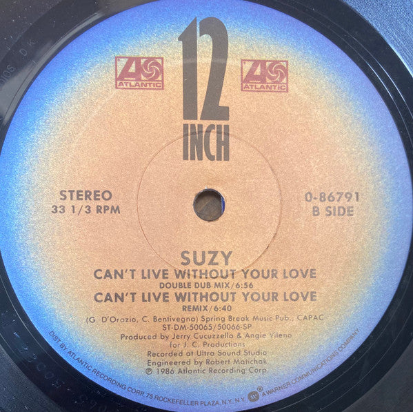 Suzy Q : Can't Live Without Your Love (12", Single, Spe)