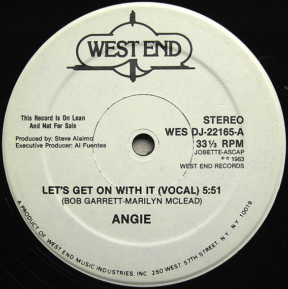 Angie (8) : Let's Get On With It (12", Promo)