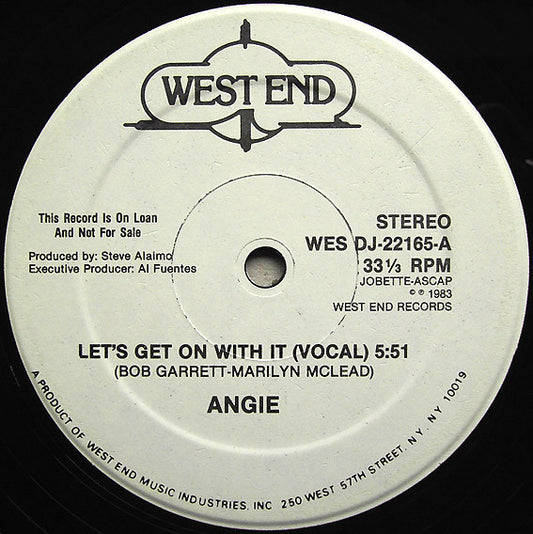 Angie (8) : Let's Get On With It (12", Promo)