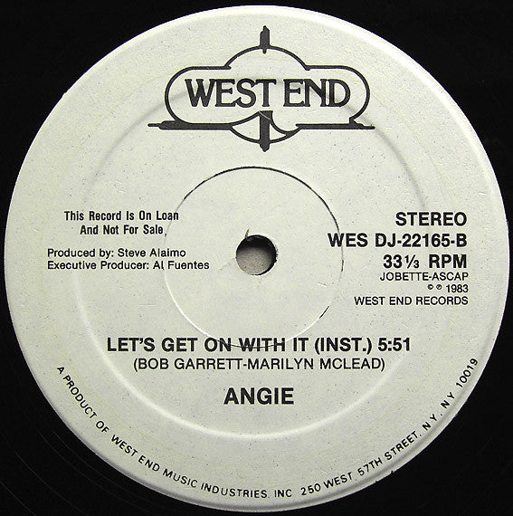 Angie (8) : Let's Get On With It (12", Promo)