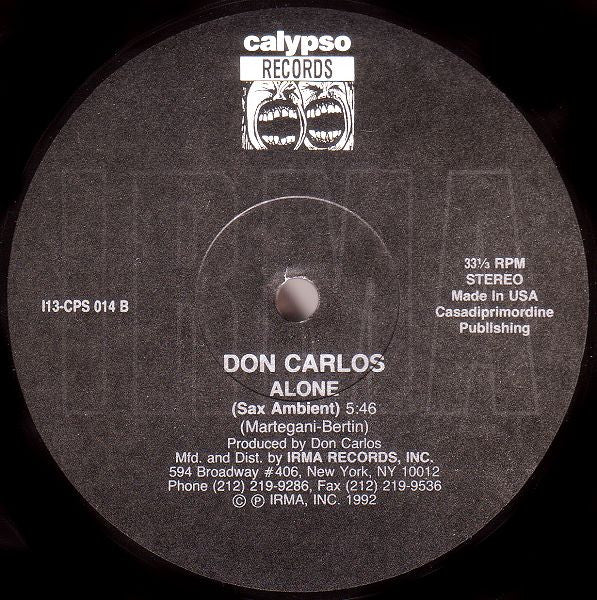 Don Carlos : Alone (12")