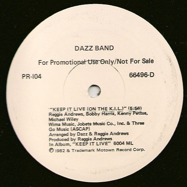 Dazz Band / Ozone (5) : Keep It Live (On The K.I.L.) / Li'l Suzy (12", Promo)