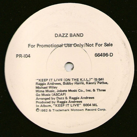 Dazz Band / Ozone (5) : Keep It Live (On The K.I.L.) / Li'l Suzy (12", Promo)