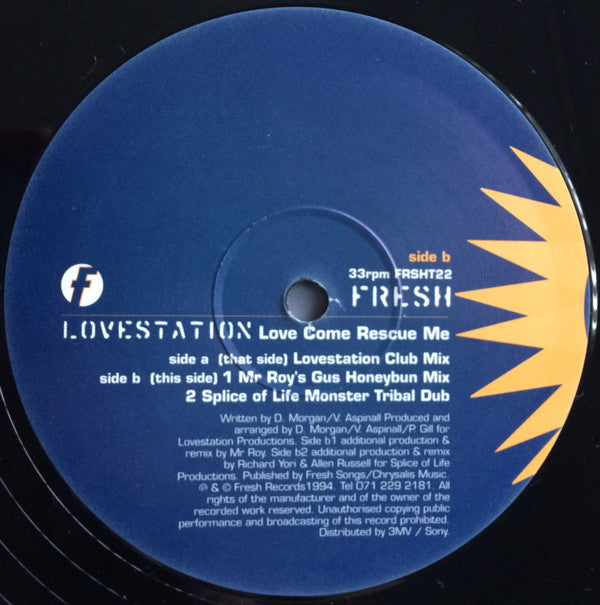 Lovestation : Love Come Rescue Me (12", Single)