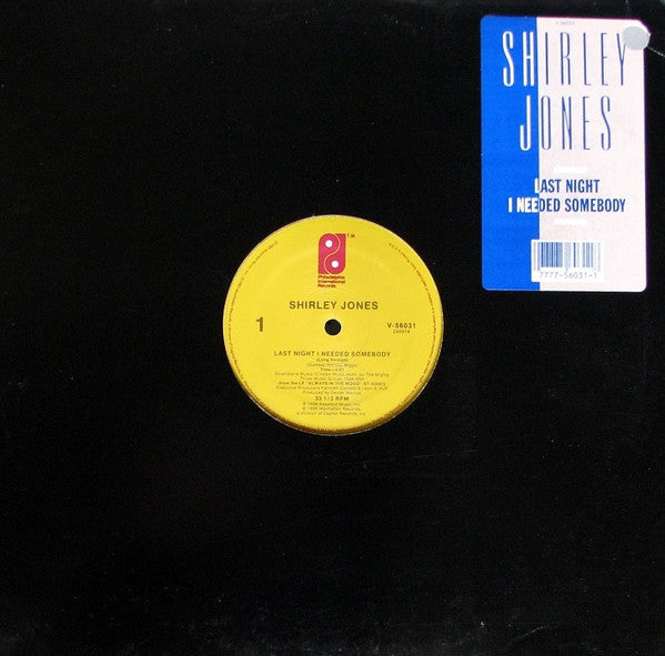 Shirley Jones : Last Night I Needed Somebody (12")