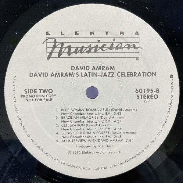 David Amram And Friends : Latin-Jazz Celebration (LP, Promo)
