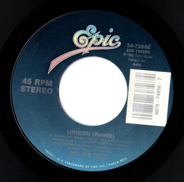 Céline Dion : The Last To Know (7", Styrene)