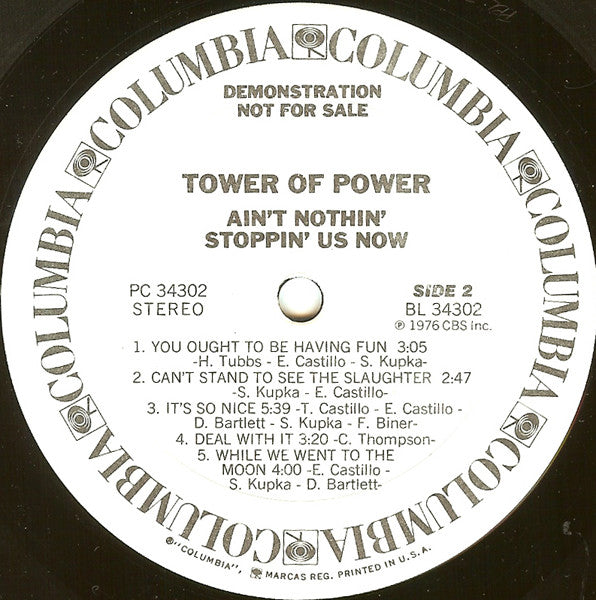 Tower Of Power : Ain't Nothin' Stoppin' Us Now (LP, Album, Promo)