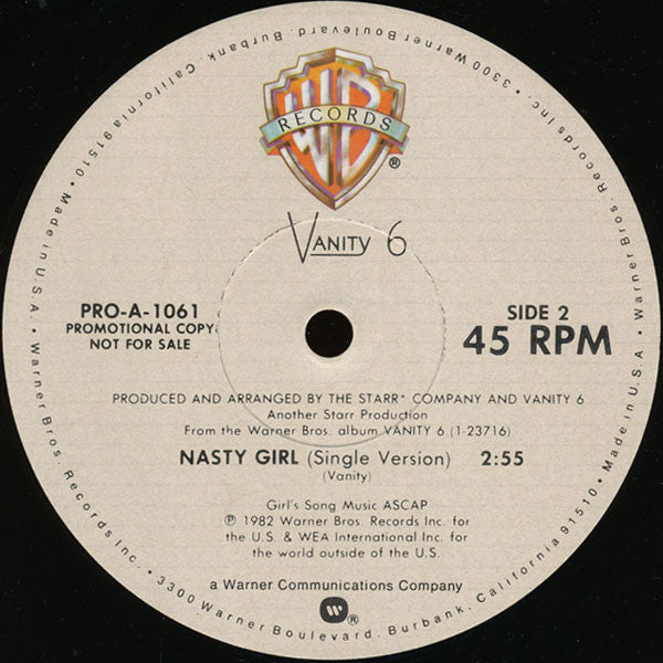 Vanity 6 : Nasty Girl (12", Promo)