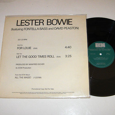 Lester Bowie Featuring Fontella Bass And David Peaston : For Louie / Let The Good Times Roll (12", Promo)