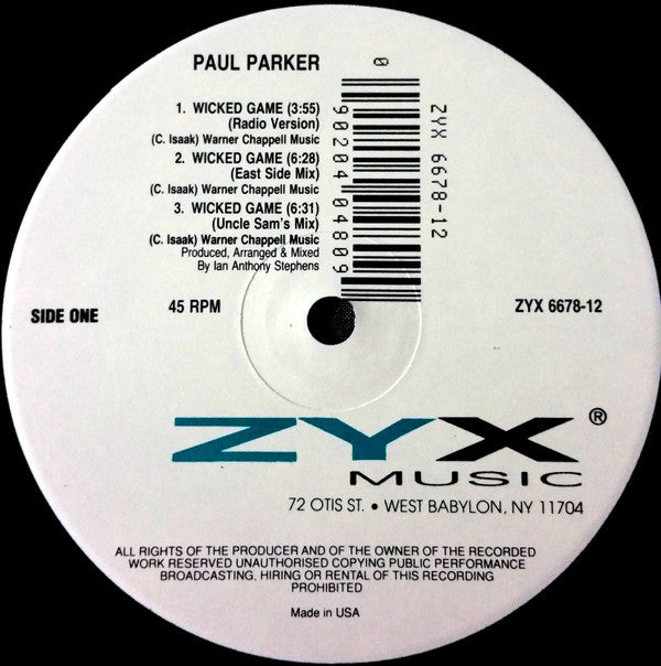 Paul Parker : Wicked Game (12")