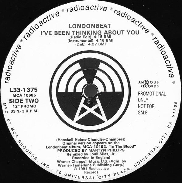 Londonbeat : I've Been Thinking About You (12", Promo)
