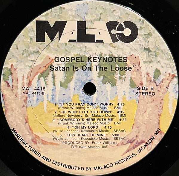 Willie Neal Johnson And The Gospel Keynotes : Satan Is On The Loose (LP, Album)