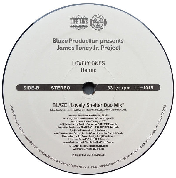 Blaze Production* Presents James Toney Jr. Project : Lovely Ones (12")