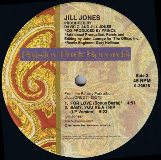 Jill Jones : For Love (12", Maxi, SRC)