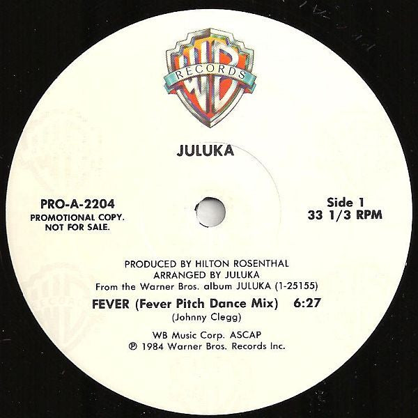 Juluka : Fever (12", Promo)