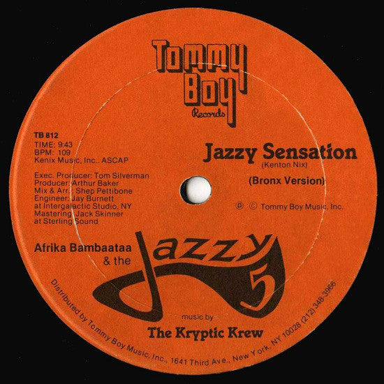 The Kryptic Krew Featuring Tina B / Afrika Bambaataa & The Jazzy 5 : Jazzy Sensation (12")