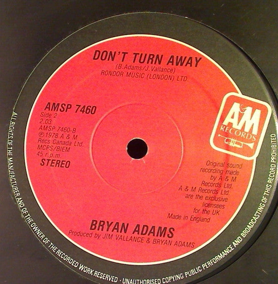 Bryan Adams : Let Me Take You Dancing (12", RE)
