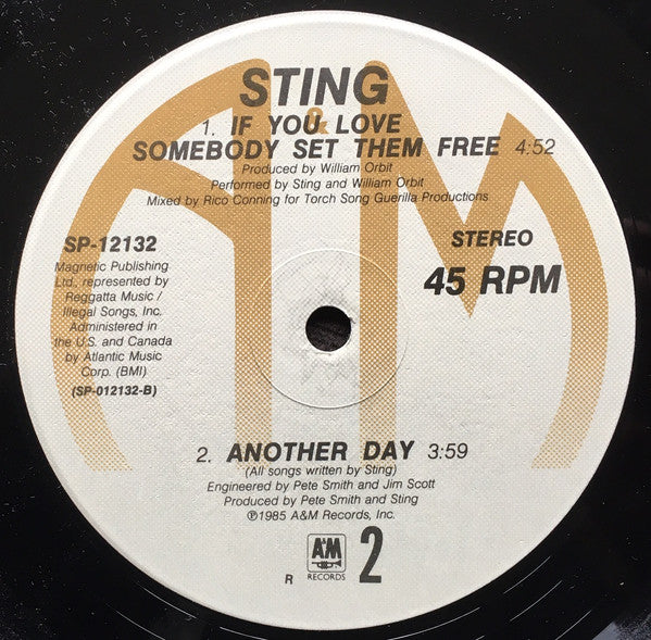 Sting : If You Love Somebody Set Them Free (12", R)