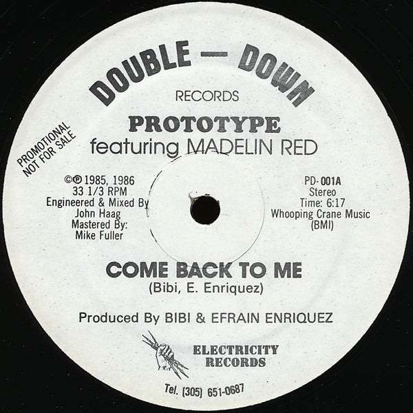 Prototype (5) featuring Madelin Red : Come Back To Me (12", Promo)
