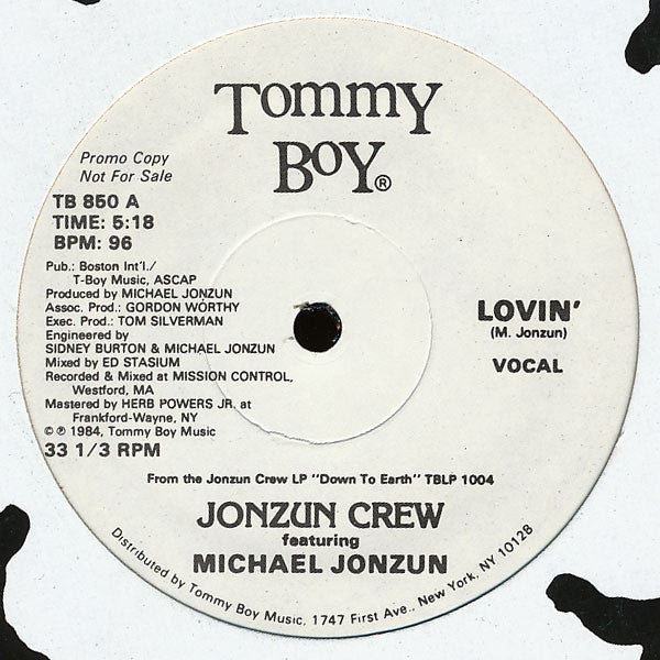 The Jonzun Crew Featuring Michael Jonzun : Lovin' (12", Promo)