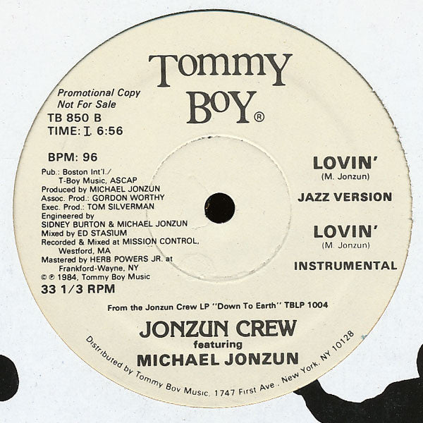 The Jonzun Crew Featuring Michael Jonzun : Lovin' (12", Promo)