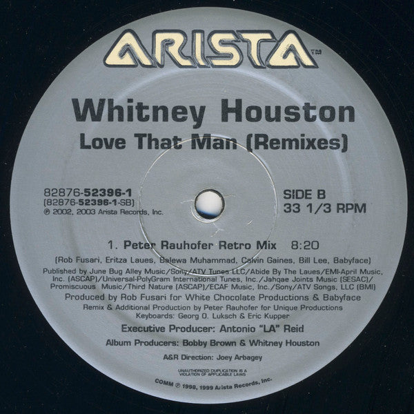 Whitney Houston : Love That Man (Remixes) (2x12")