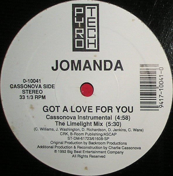 Jomanda : Got A Love For You (12")