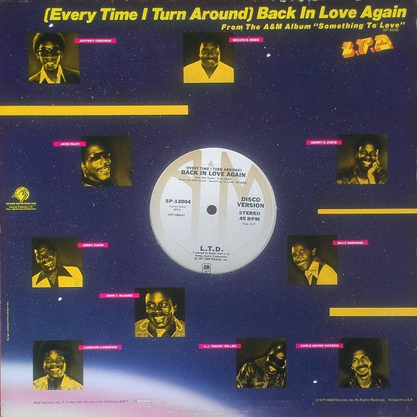 L.T.D. : We Party Hearty / (Every Time I Turn Around) Back In Love Again (12", Ter)