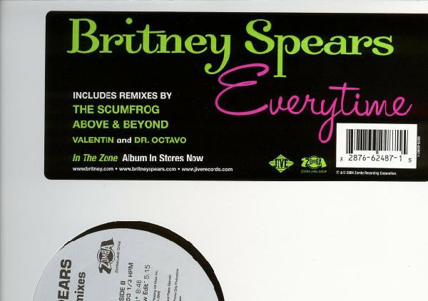 Britney Spears : Everytime (Remixes) (12")