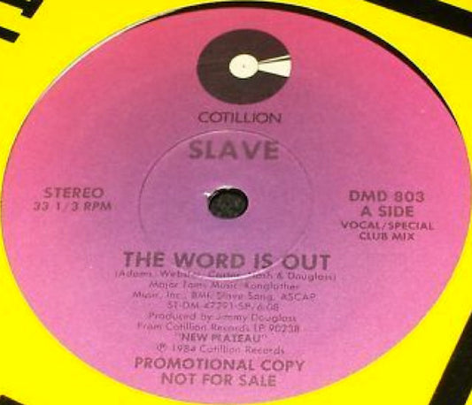 Slave : The Word Is Out / K.O.G. (12", Promo)