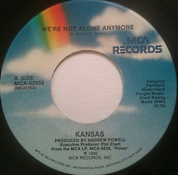 Kansas (2) : All I Wanted (7", Single, Pin)