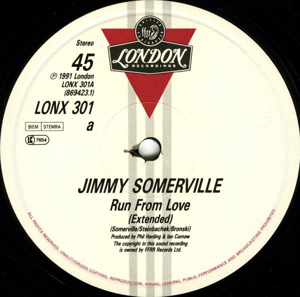 Jimmy Somerville : Run From Love (12", Single)