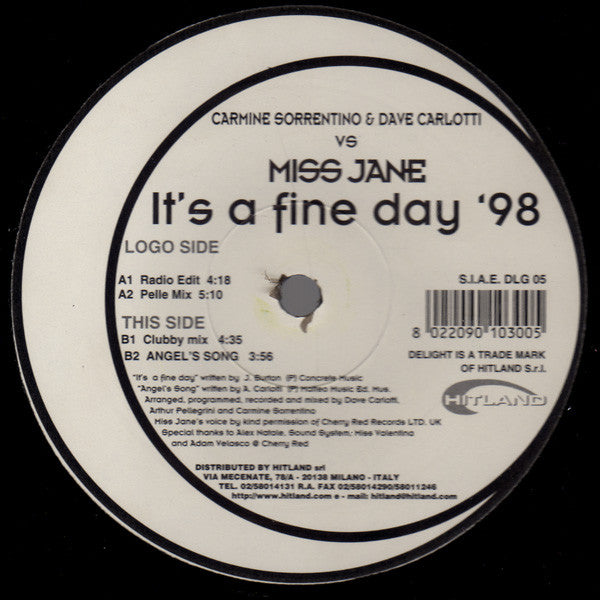 Carmine Sorrentino & Dave Carlotti vs Miss Jane : It's A Fine Day '98 (12")